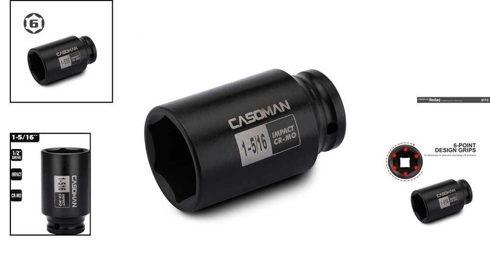 1/2'' Drive 6-Point 1-5/16'' SAE Deep Impact Socket - Durability Meets Precision