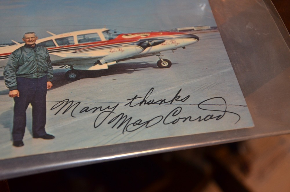 Pilot Max Conrad Signed Post Card