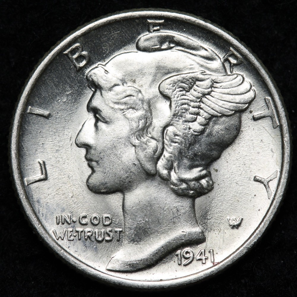 1941 Mercury Silver Dime BU *UNCIRCULATED* MS E191 TOD