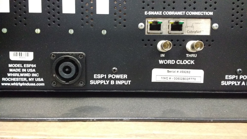 Whirlwind E Snake digital, E Snake ESF64 , frame , I/O cards not included