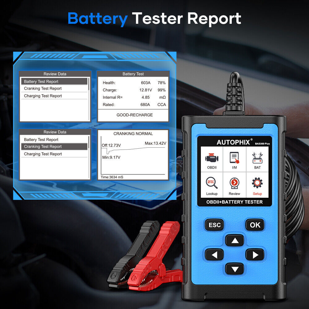 OBD2 Scanner Battery Load Tester Battery Analyzer 12V Car Engine Code Reader US