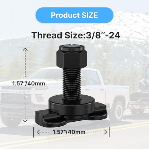 10 Pack L-Track Double Lug Threaded Stud Nut Fitting Tie Down, 4500LBS Max