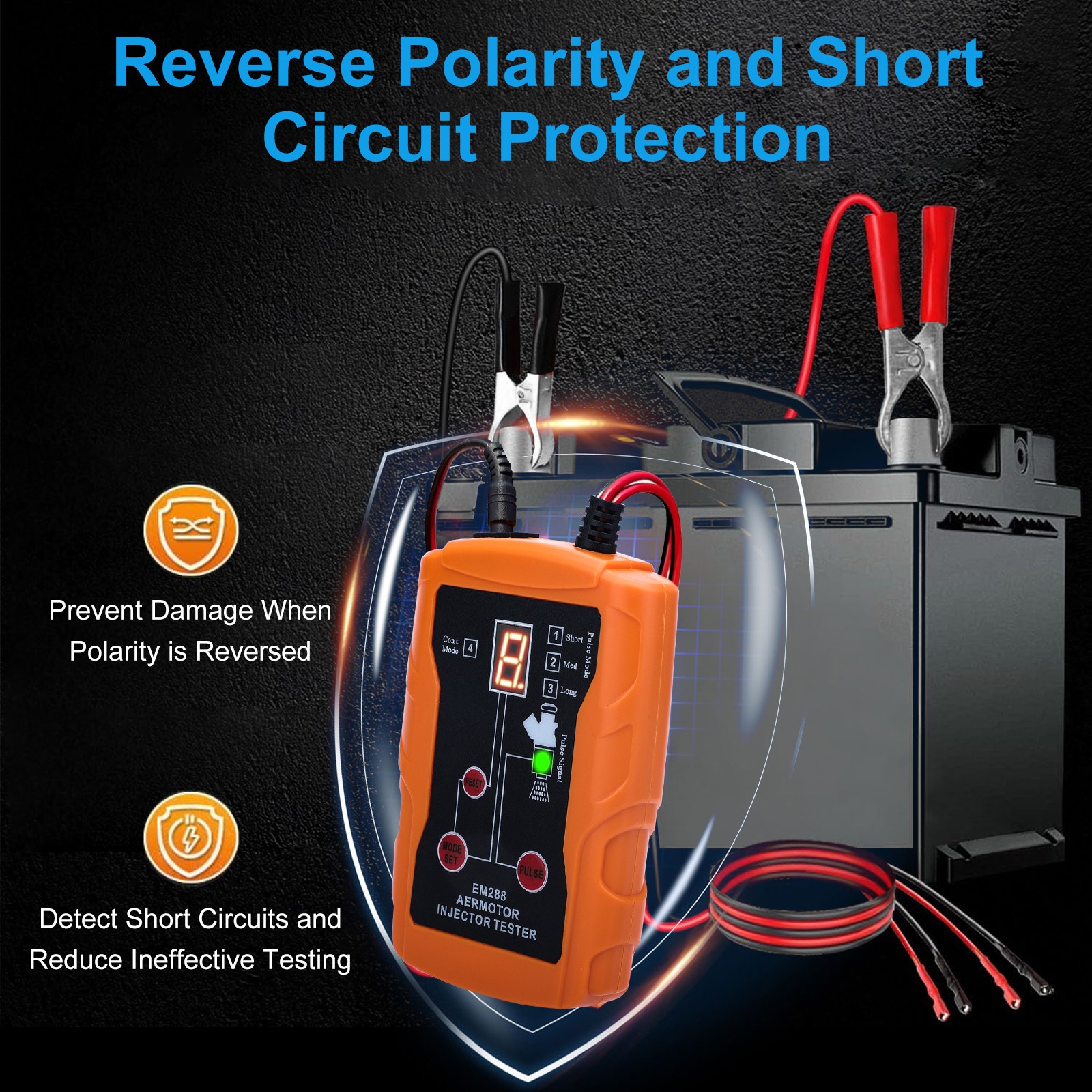 Universal Fuel Injector Tester Cleaner & Adapter DIY Cleaning Tools Kit Set 12V