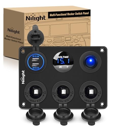 Dual Cigarette Lighter Socket with Wire 12V Dual Power Cigarette Socket Panel