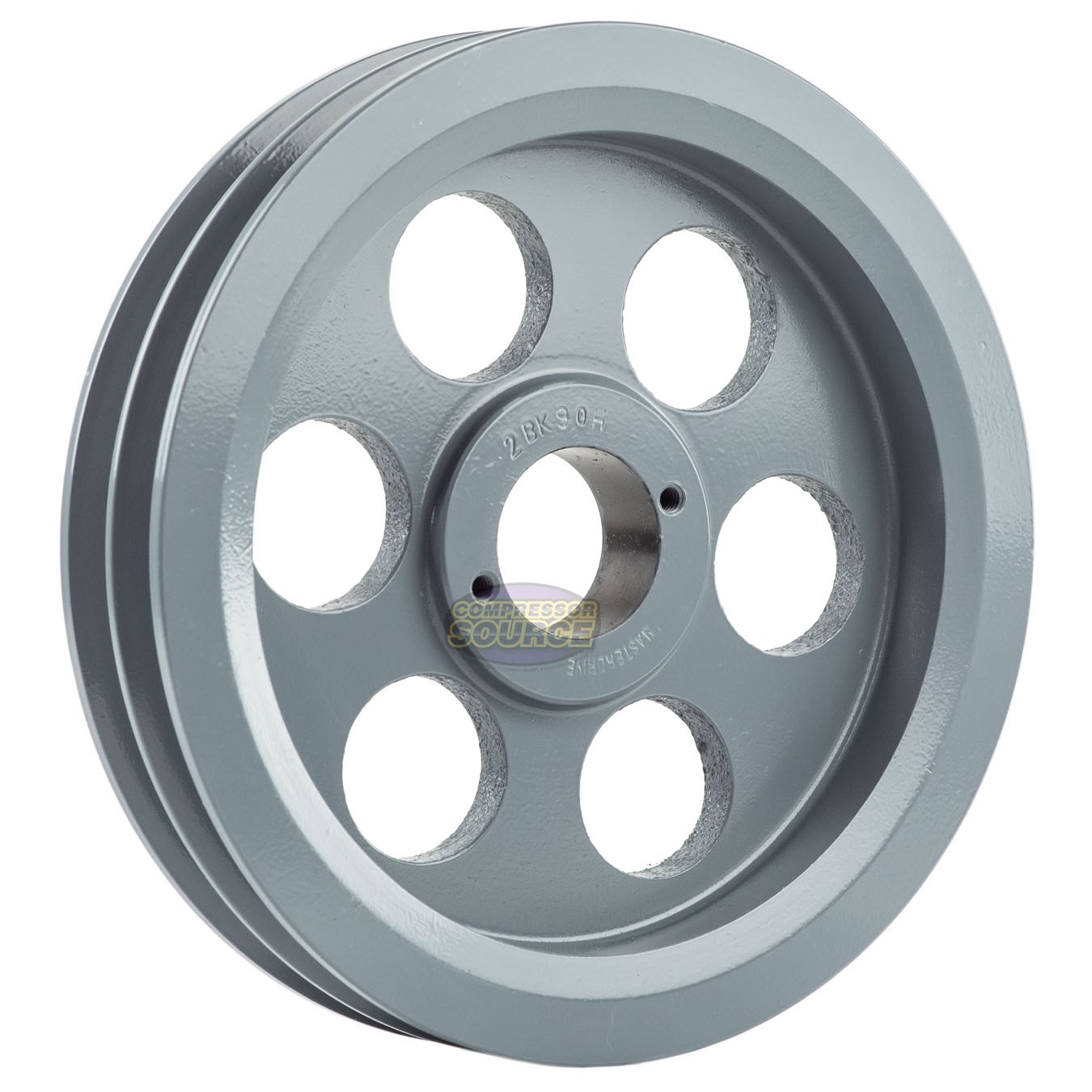 Cast Iron 8.75" Dual Groove Pulley Belt B Section 5L with 1" Sheave Bushing