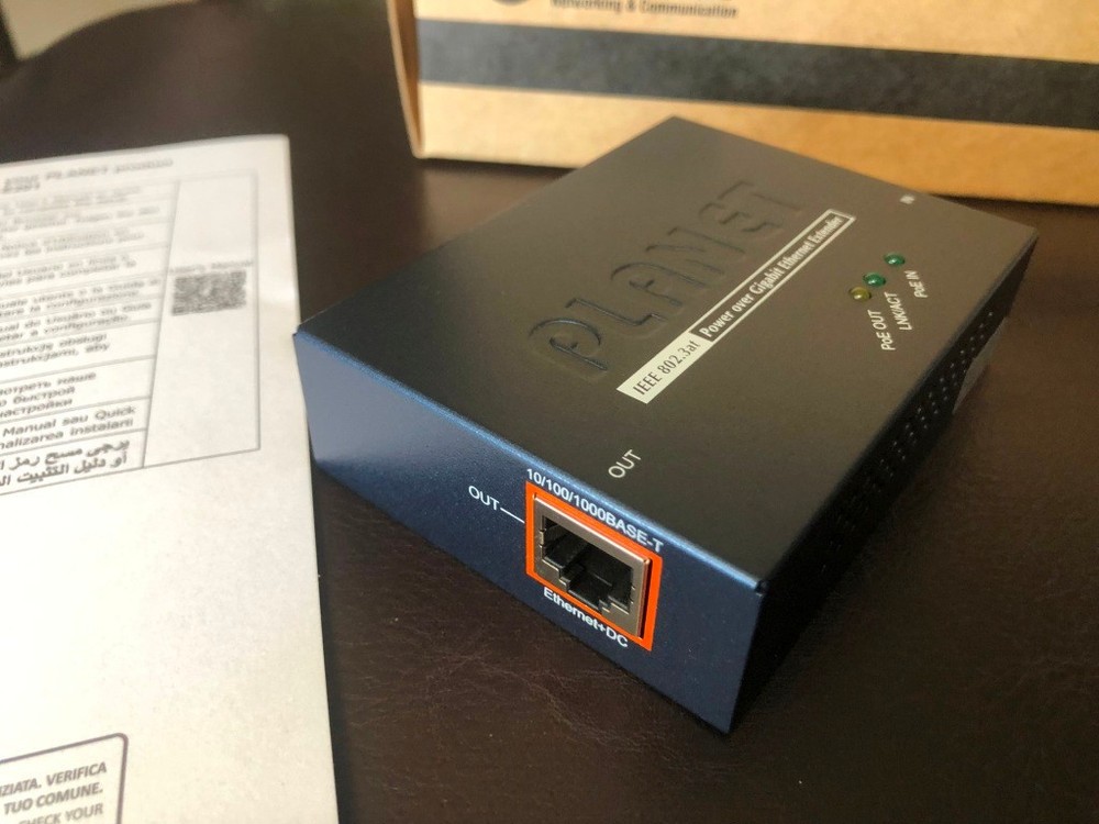Planet POE-E201 Power Over Gigabit Ethernet Data Extender + Daisy Chain