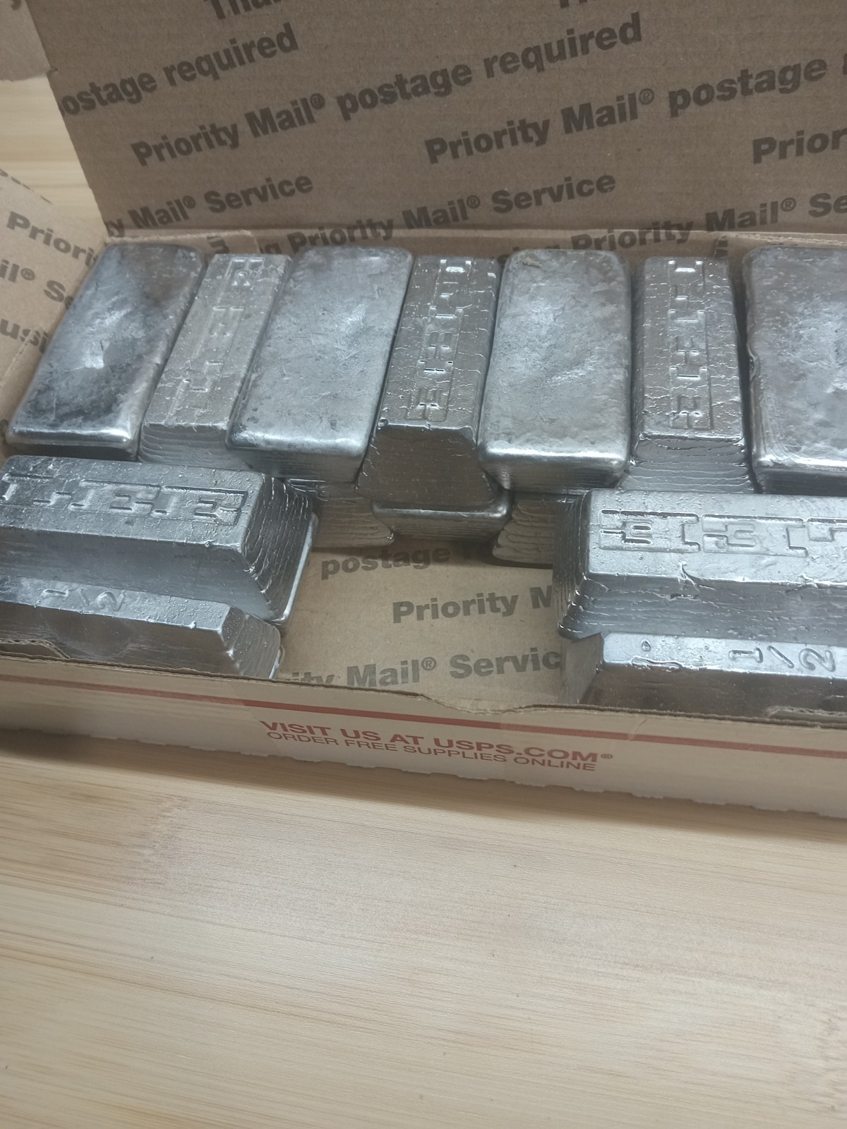 20 lbs Soft Lead Ingots for casting sinkers, jigs, bullets.