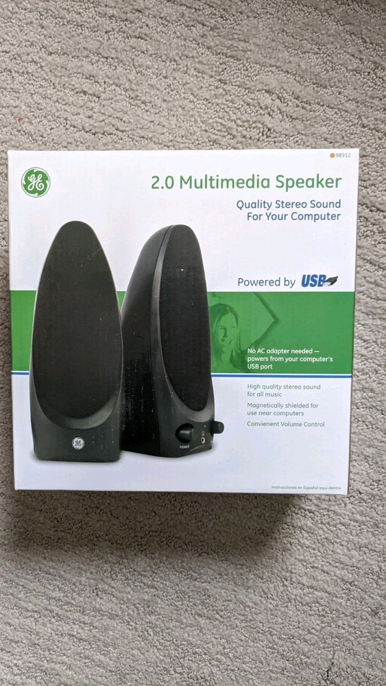 GE 2.0 MULTIMEDIA SPEAKERS--NEW