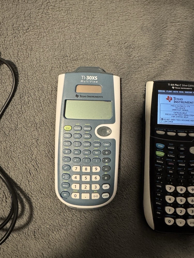 Texas Instruments TI-84 Plus C Silver Edition Color Graphing Calculator - BUNDLE