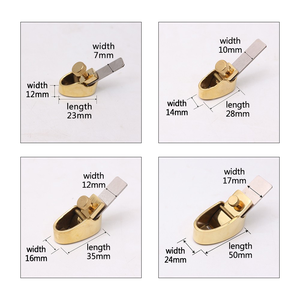 1 Set (4PCS) Brass Plane Tool Luthier Tools Violin Special Tools Convex Bottom
