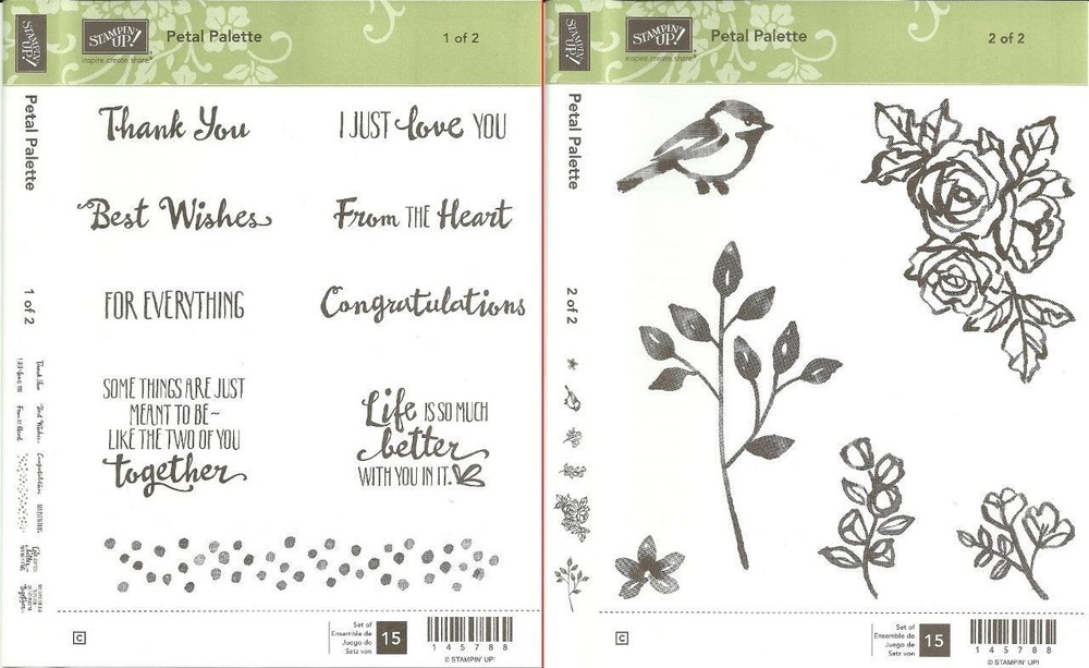 Stampin' Up! PETAL PALETTE 1 & 2 and PETALS & MORE THINLITS Dies - NEW