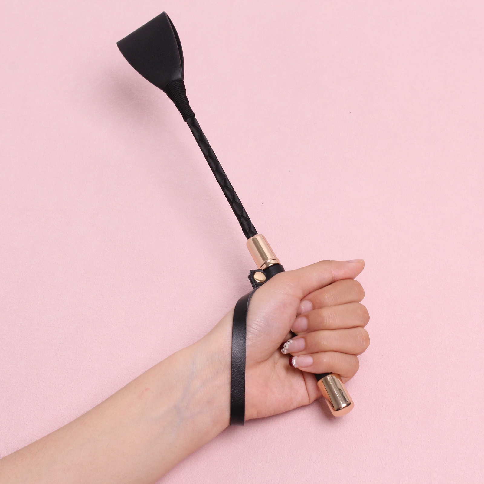 Short Riding Crop PU Leather Whip Flirt Flogger Slave BDSM Couple Games Roleplay