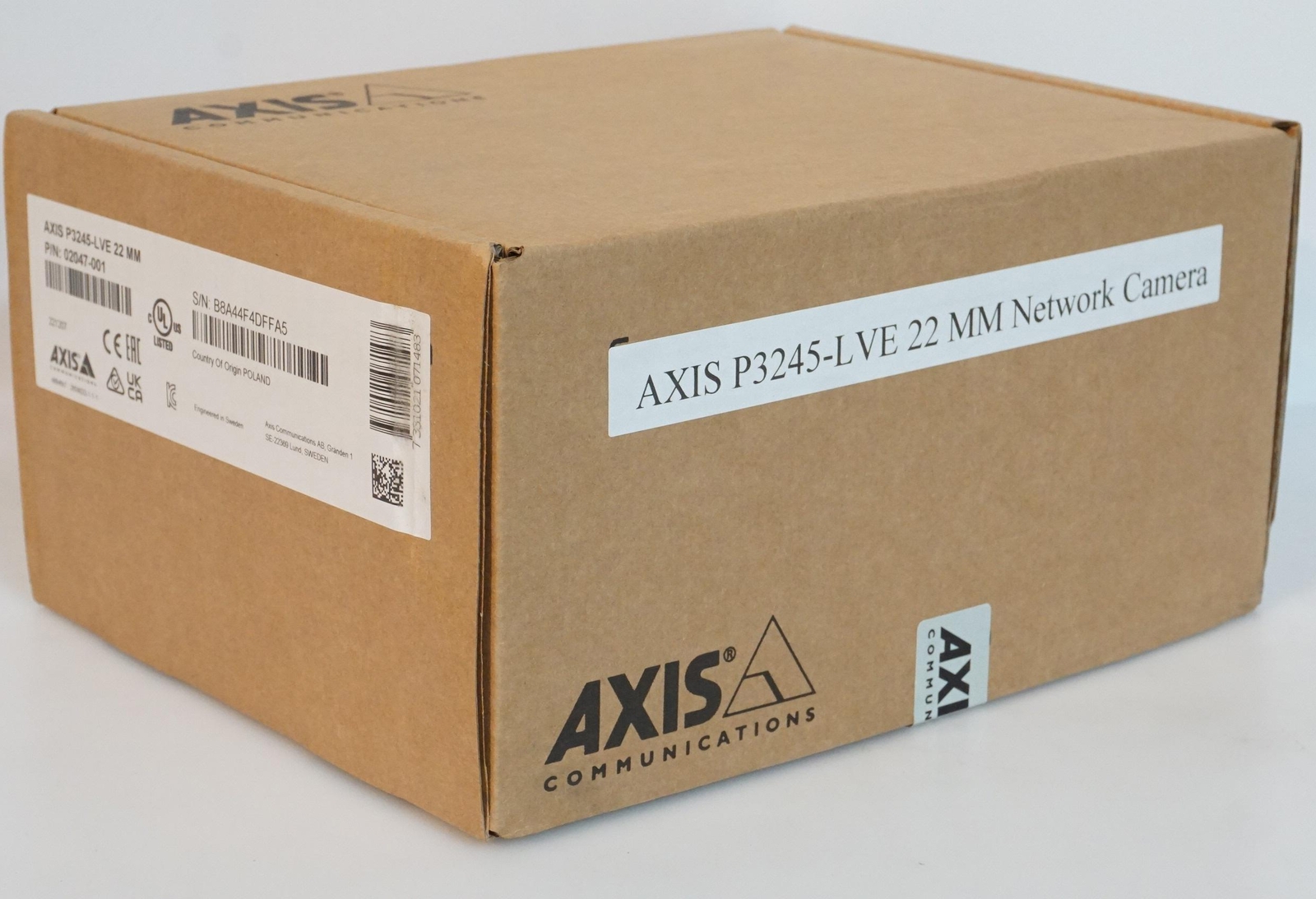 -=NEW=-AXIS P3245-LVE VANDAL RESISTANT POE WDR IR 1080P OUTDOOR HD DOME CAMERA