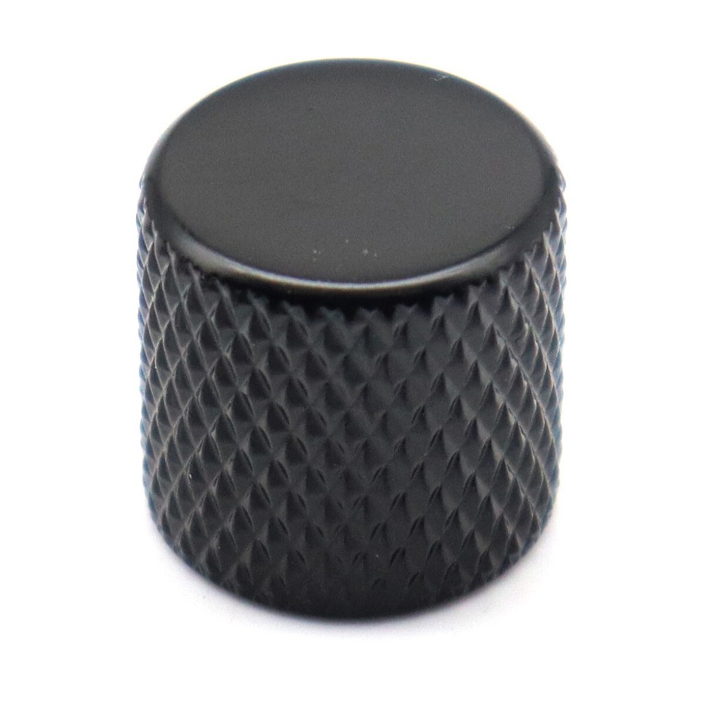 3Pcs Metal Flat Top Volume/Tone Guitar Knobs 6MM Shaft Guitar Knobs Black