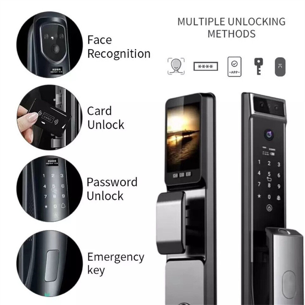 3D Face Recognition Door Lock Keyless Smart Mortise Lock Security Intelligent