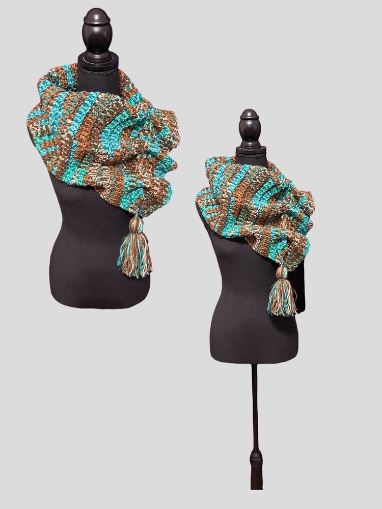 handmade crocheted Boho keyhole Scarf