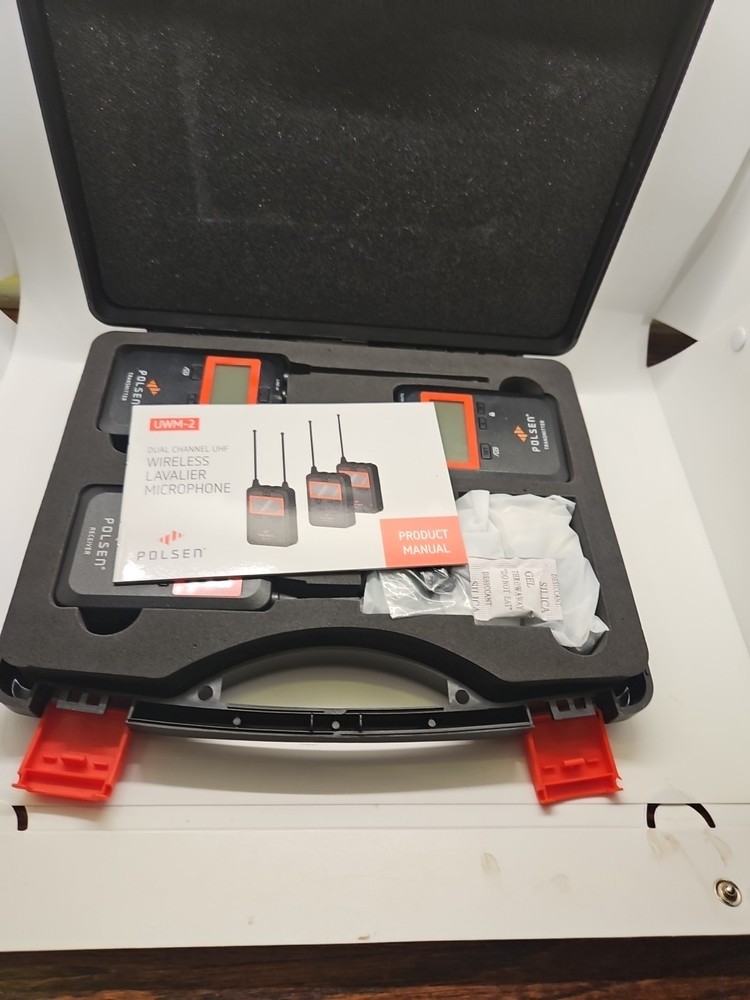 Polsen wireless system Camera-Mountable UWM-2 Lavalier Microphone System