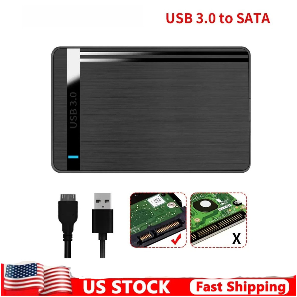 USB 3.0 SATA SSD External Hard Drive Portable Desktop Mobile Hard Disk Case