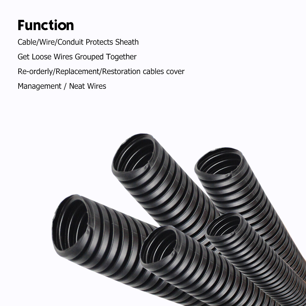 Split Wire Loom Conduit Tube For Automotive/Home Wire Protector Harness Wrap Lot