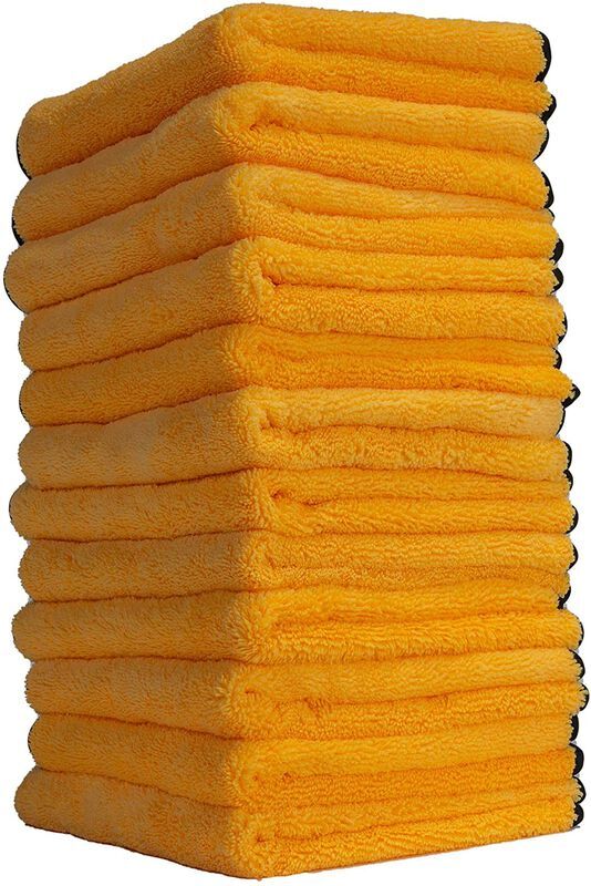 Chemical Guys - Premium Microfiber Towels, Gold (16"x16") (Pack of 12)