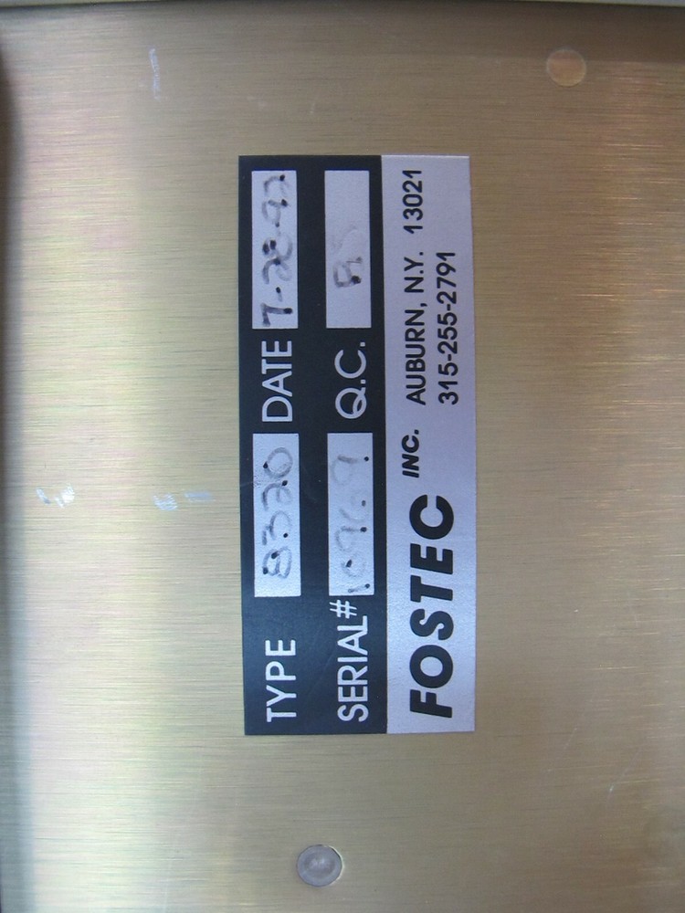 Fostec 8375 Fiber Optic Lamp NO CONTROLLER TYPE 8320