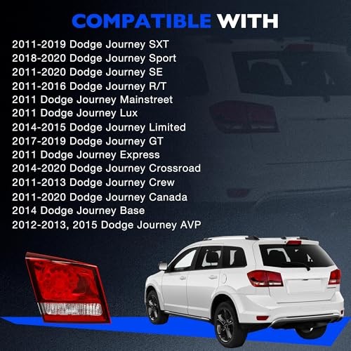 Brake Tail Light Compatible with Dodge Inner Taillight - Driver Left Side LH