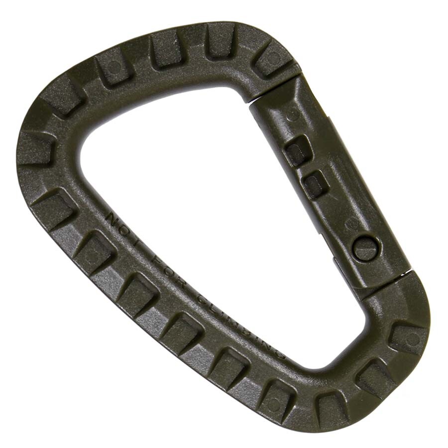 Green Plastic Carabiner Accessory Holder