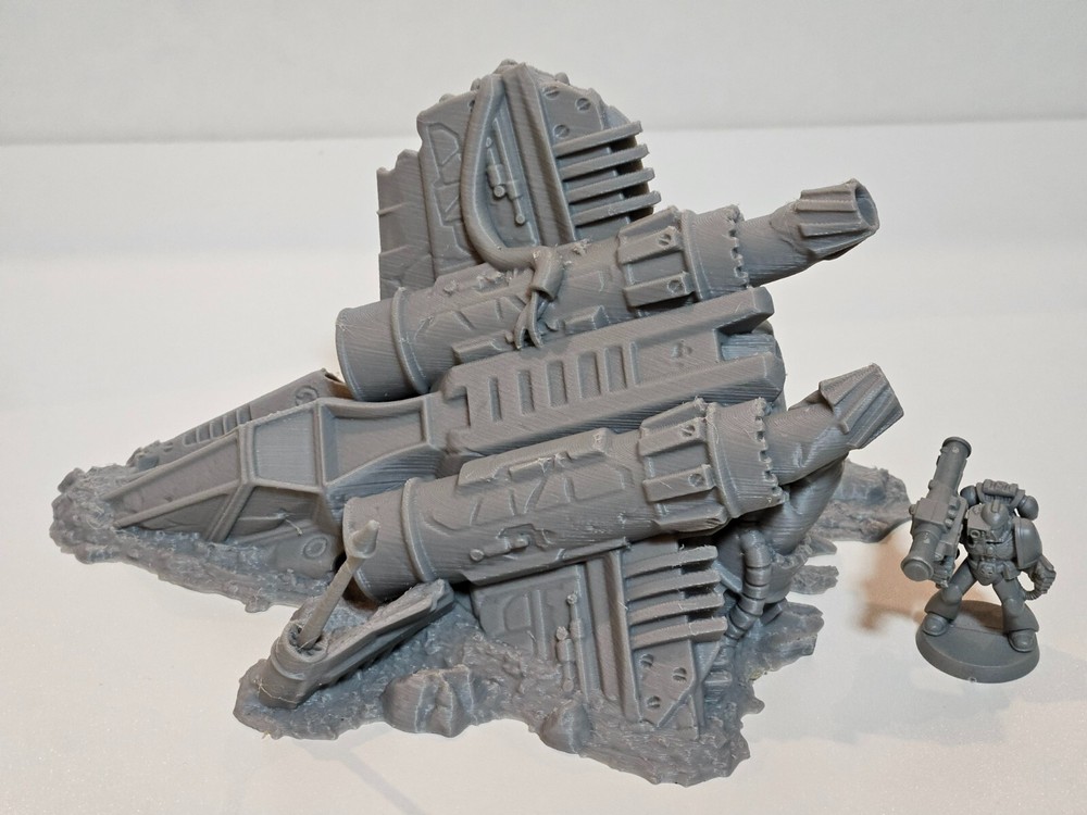 Crashed spaceship crashed fighter craft rocky terrain crashed spaceship 009