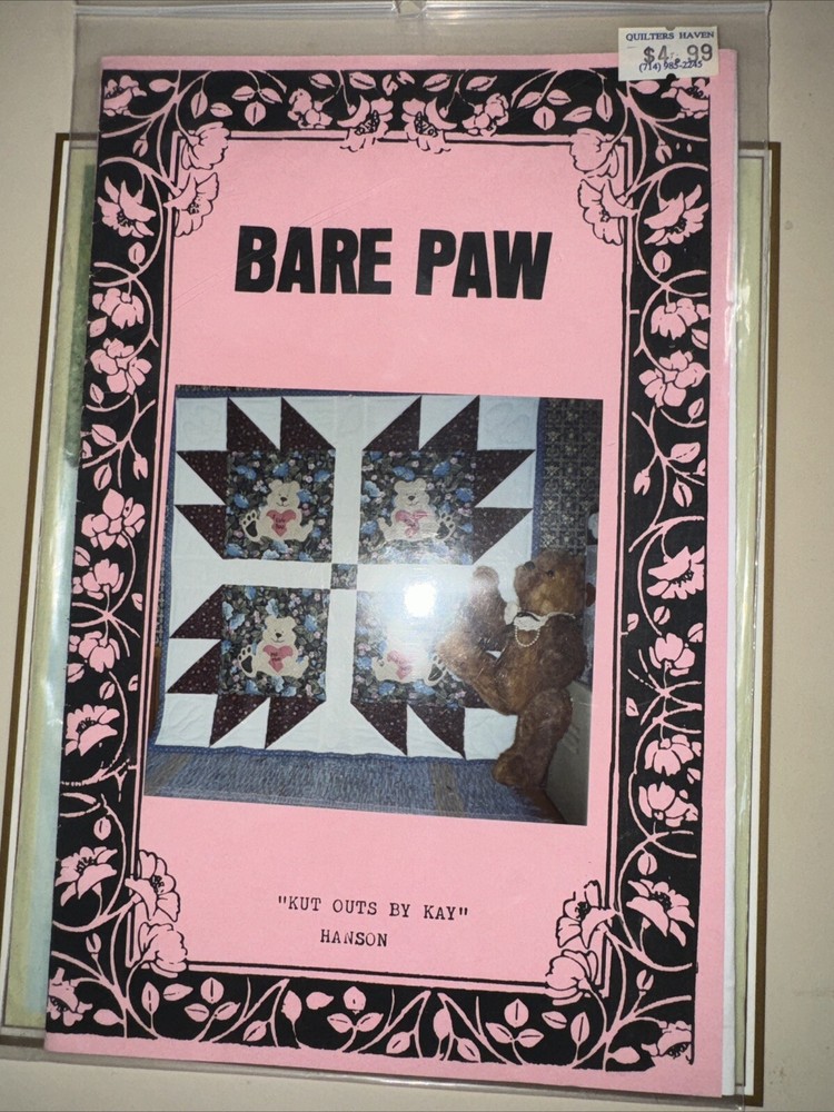 Bear paw quilt pattern cut out by K Hanson