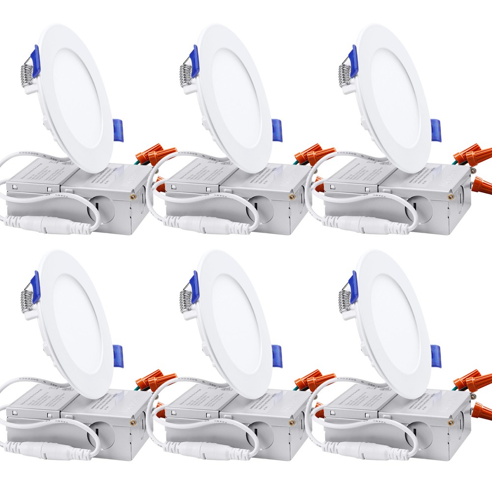 Basic Series 4 Inch LED Recessed Lighting with Junction Box 5%-100% Dimmable
