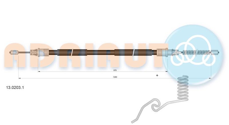 Cable Pull, parking brake ADRIAUTO 13.0203.1