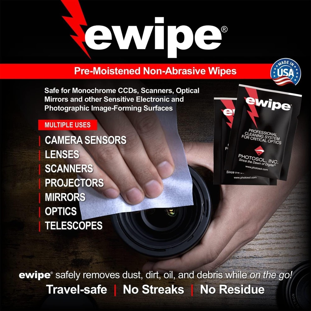 Camera Sensor Cleaning Kit with Eclipse Optic Cleaner and Travel-Friendly Pouch