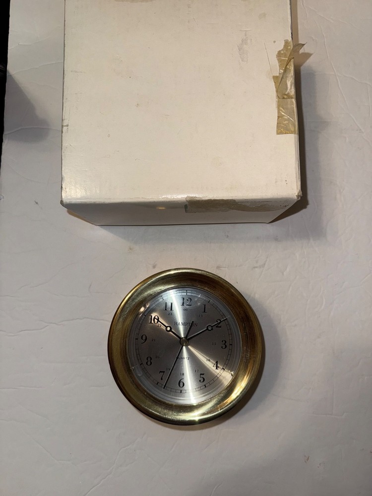 Hampton Brass Nautical Ship Yacht Quartz Clock