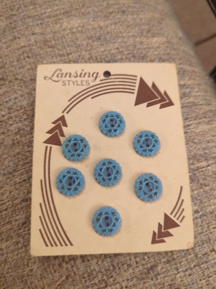 Lansing Styles 7 Blue Buttons