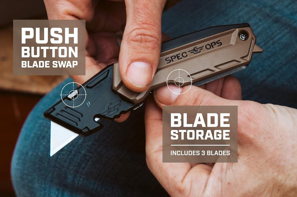 Armor-Grade Compact Utility Knife with 3 Blades - Ultimate Durability