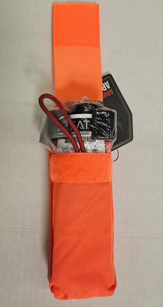 AR500 Orange "Quick Pull" TQ Pouch with MOLLE