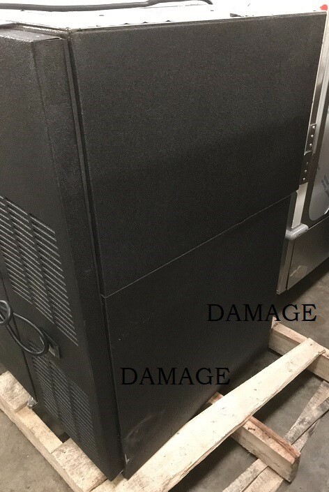Glastender 92" Refrigerated Back Bar Cabient C1FB92-R 4- Section, Solid Door