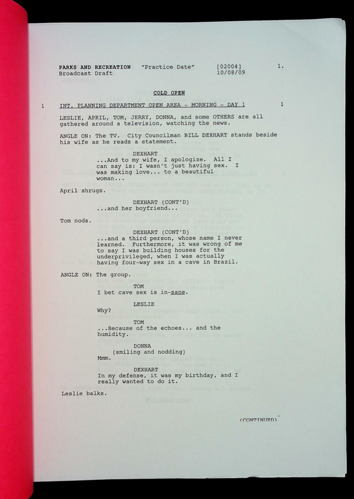 Parks & Recreation "Practice Date" 2009 Broadcast Draft 042825WNON-10