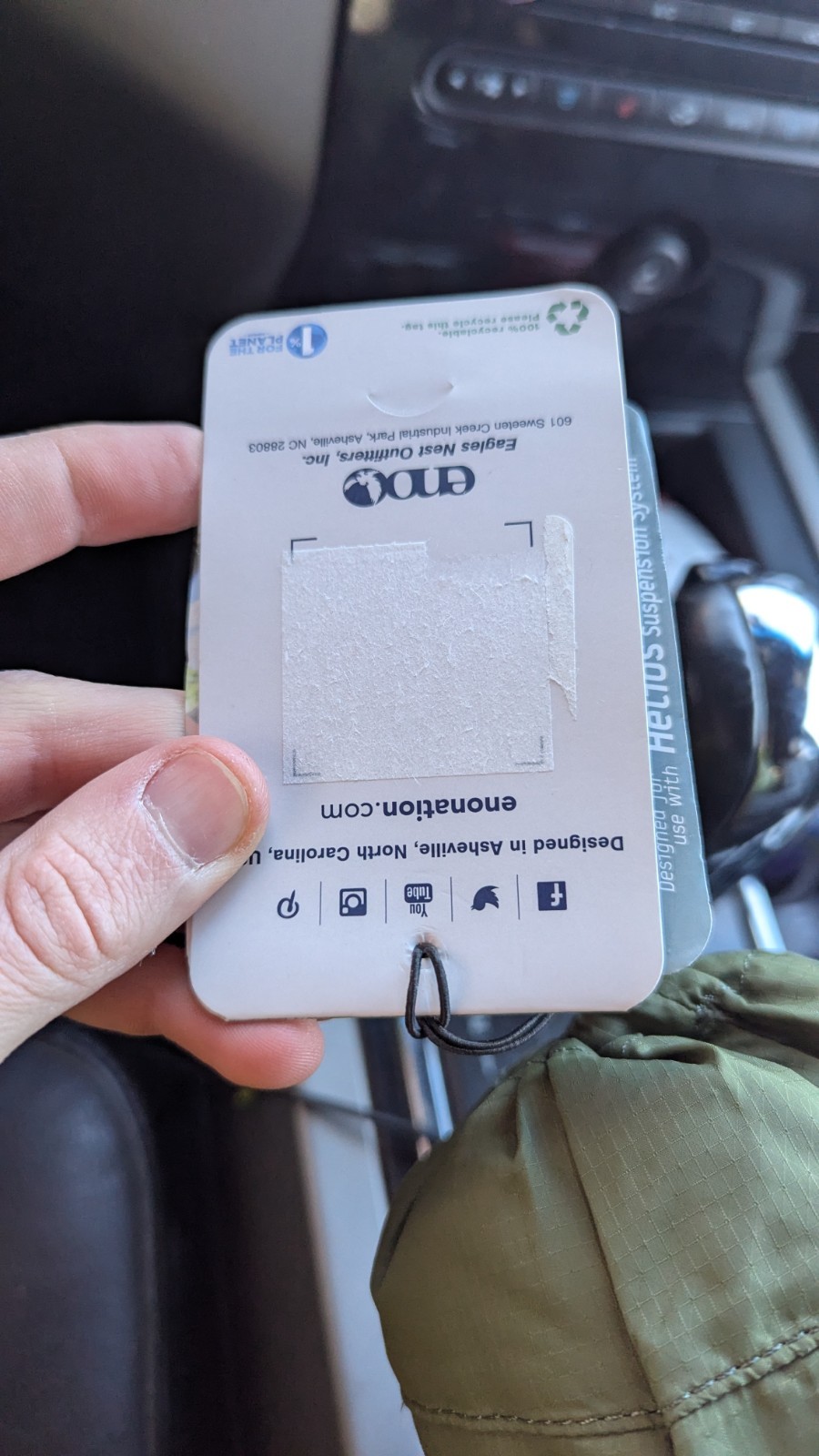 ENO SkyLite Hammock Portable Hammock Bug Net SLT136 Color Evergreen - NEW