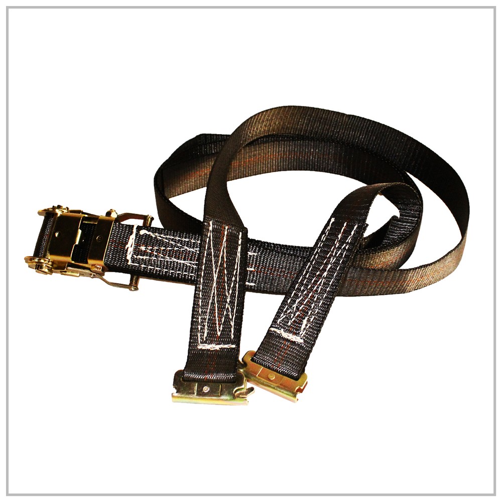 2 pack 2" X 16' E-Track Ratchet Tie Down Logistic Straps Assembly Cargo Control