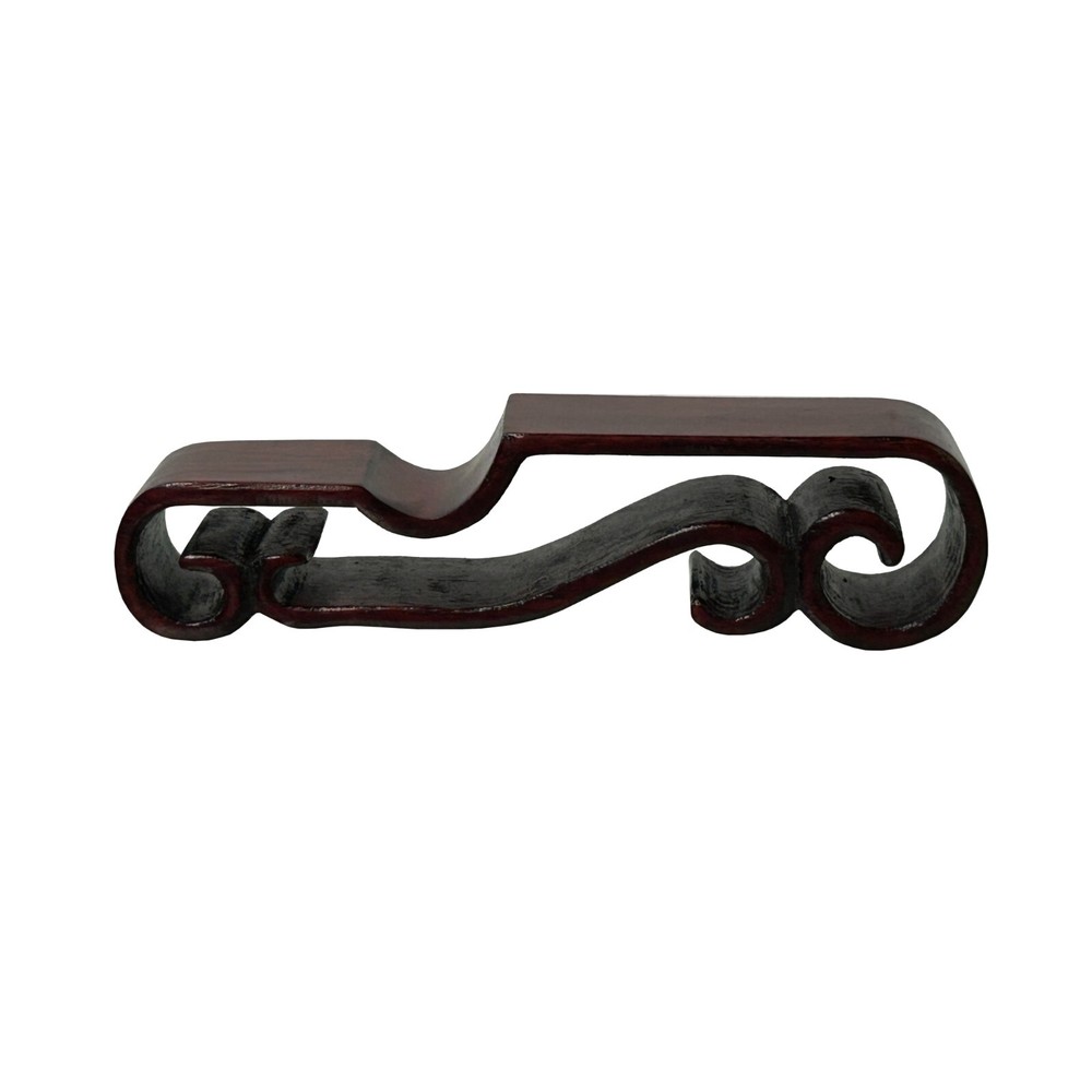 5.25" Reddish Brown Wood Straight Scroll Rectangular Stand Riser Easel st1083
