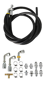 STEERING HOSE HOOKUP KIT FOR GM HYDROBOOST POWER BRAKE BOOSTER W/ FITTINGS SET