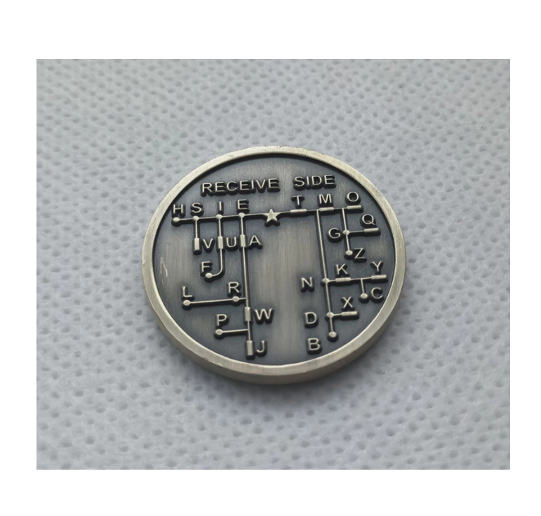 CW Morse Code Decoder Chart Medal Coin Morse Commemorative Coin Gift Prize