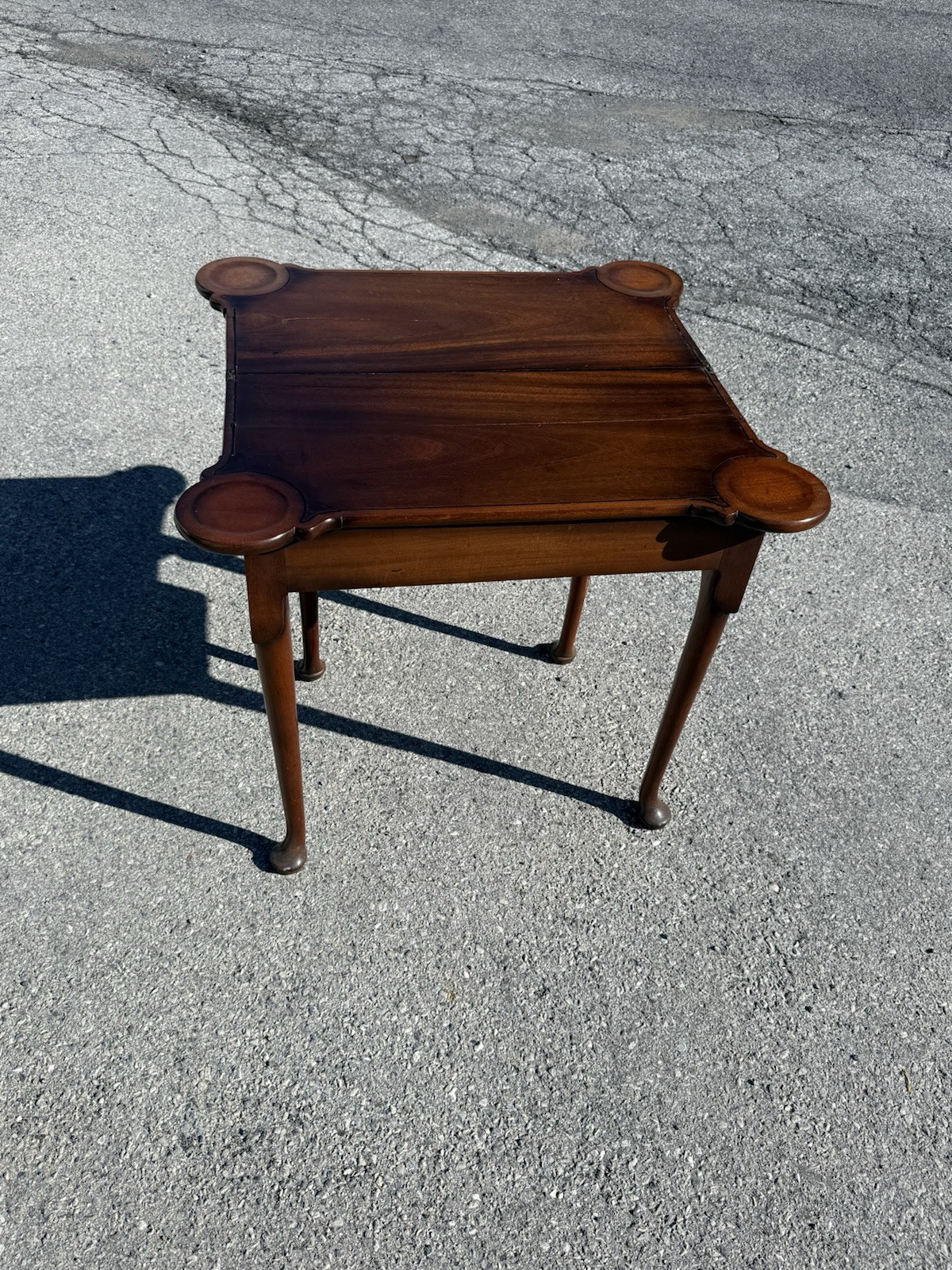 antique 18th century queen anne game card console table 1760s drawer