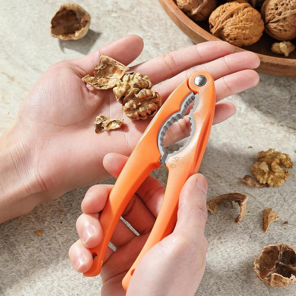 Nutcracker, Stainless Steel Nut Crackers for All Nuts, Heavy Duty Nutcracker Too