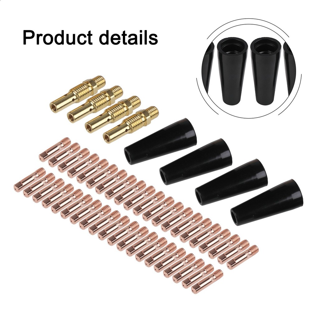Welding Essentials 48Pcs Gasless Nozzle Tips Kit for Various Applications