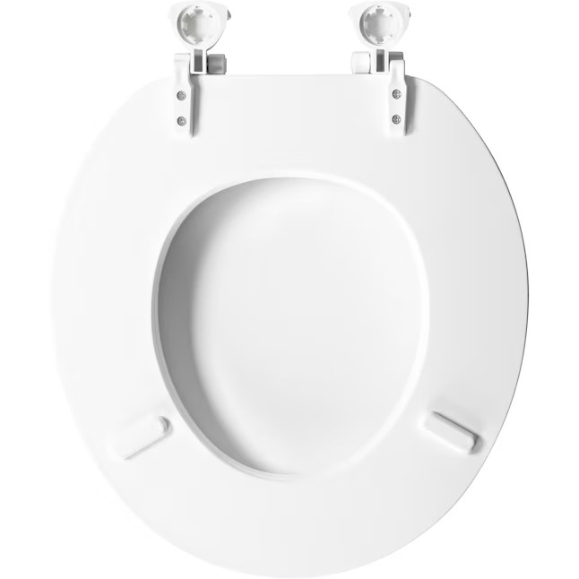 Bemis Eden Cushioned Vinyl White Round Padded Toilet Seat Comfortable Soft Seat