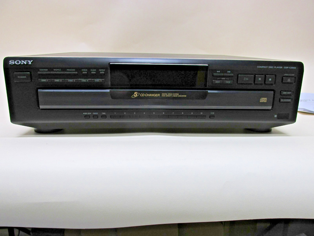Sony CDP-C350Z 5 CD Compact Disc Player No Remote Tested