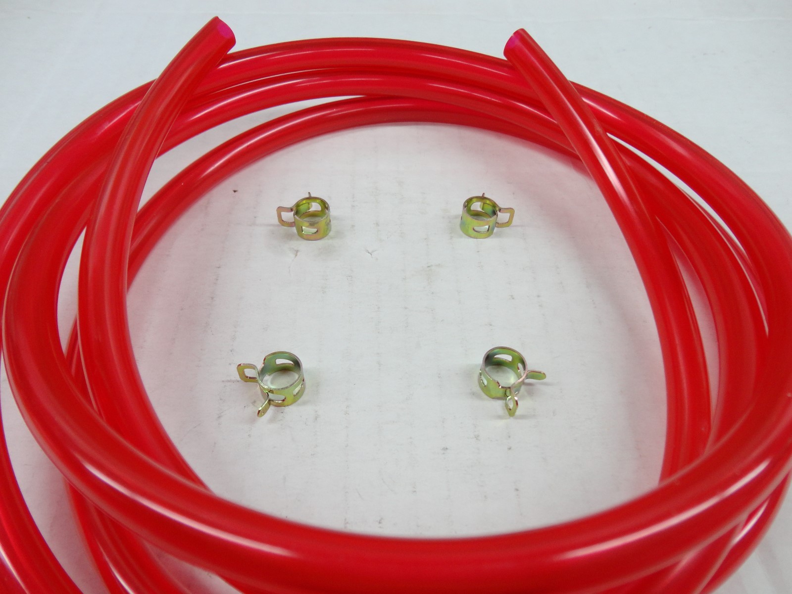 RED 1/4" ID FUEL LINE KIT SNOWMOBILE DIRT BIKE QUAD MOTORCYCLE GO KART GOLF CART