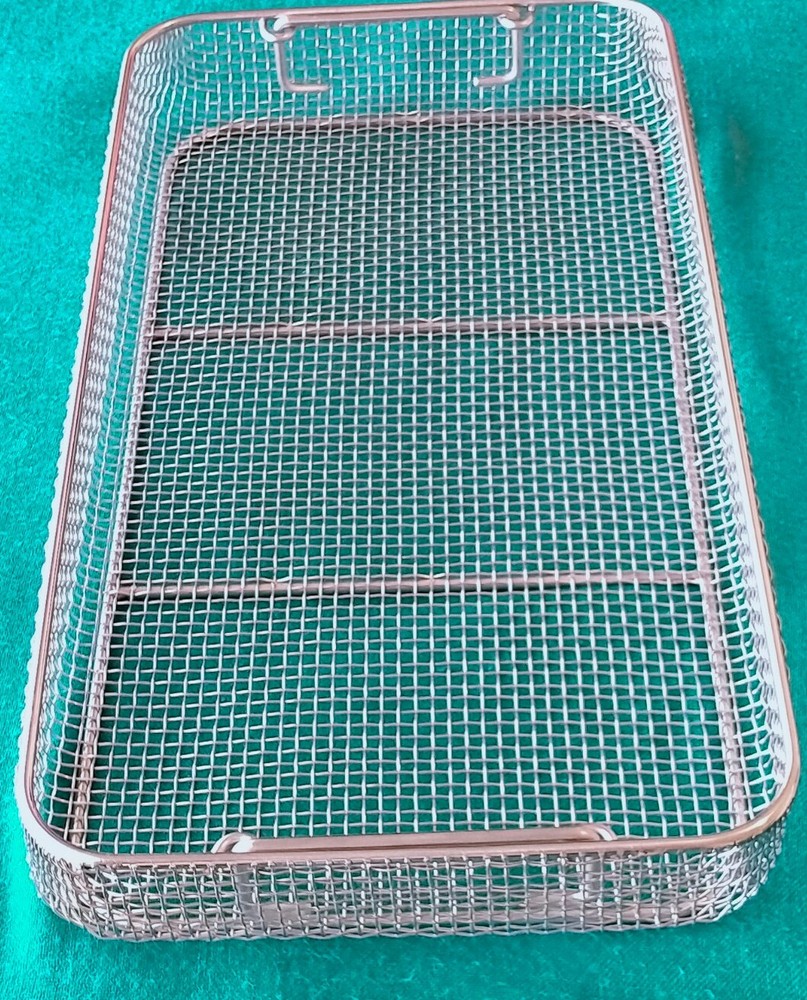 Sterilization Wire Mesh Tray Basket Surgical Autoclave Holding Instruments Lab